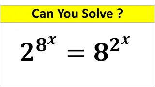 A Nice Exponent Math Simplification || Find X | How to Solve || Powertower @TheMathScholar23