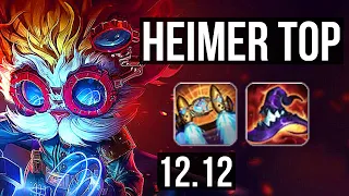 HEIMERDINGER vs VLADIMIR (TOP) | 78% winrate, 8/0/2, Legendary | NA Challenger | 12.12