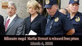 Martha Stewart is released from prison in 2005 - This Day In History