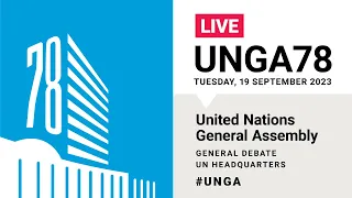 #UNGA78 General Debate Live (USA, Ukraine, Iran, Germany, Japan & More)- 19 September 2023