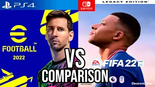 eFootball 2022 PS4 Vs FIFA 22 Nintendo Switch