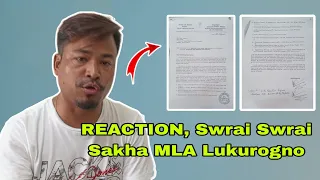 REACTION || Samwng Kaham Khwlaina Thangthani Kebengjakmano Swrai Swrai Sakha MLA Pathanlal Jamatia,