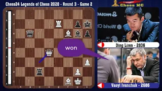 Ding Liren vs Vasyl Ivanchuk, Chess24 Legends of Chess 2020 - Round 3