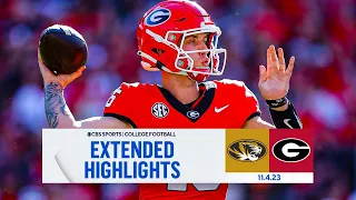 No. 12 Missouri vs. No. 2 Georgia Bulldogs: Extended Highlights I CBS Sports