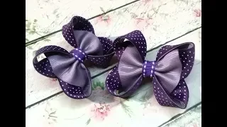 МК Симпатичный бант из ленты 2,5 см DIY Cute ribbon bow 2.5 cm