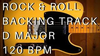 Rock & Roll Guitar Backing Track (The Rolling Stones Style) | D Major (120 Bpm)