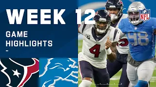 Texans vs. Lions Week 12 Highlights | NFL 2020