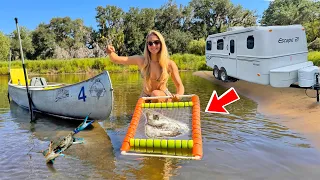 Finding Fossils that are 100,000 Years Old! (Camping, Cooking & Blue Crabs!)