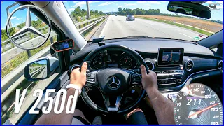 2016 Mercedes-Benz V250d - POV Autobahn Top Speed Drive