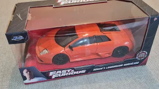 Open Jada Toys FAST AND FURIOUS 1/24 scale diecast "UNBOXING "  Roman's Lamborghini Murcielago