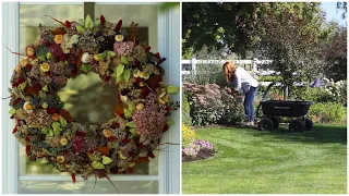 Gathering Things From the Garden to Make a Wreath! 🧡🌿✂️ // Garden Answer