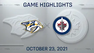 NHL Highlights | Predators vs. Jets - Oct. 23, 2021