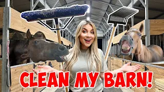 Clean My HORSE BARN With Me | *SO SATISFYING*