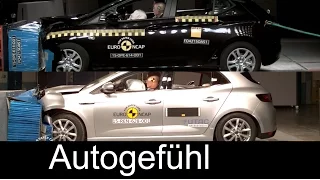 Crash test comparison All-new Renault Megane vs Opel Vauxhall Astra K 2016 - Autogefühl