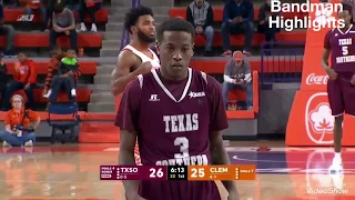 Demontrae Jefferson Texas Southern vs Clemson/11.24.17/ Highlights/ 22 points 4 ast