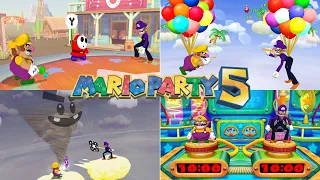 Mario Party 5 // All Duel Minigames [Wario VS Waluigi]