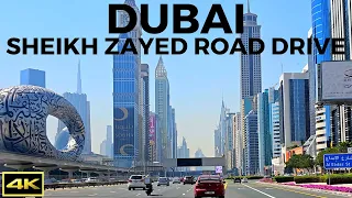 Dubai Sheikh Zayed Road | Driving Tour | 4K | 2023