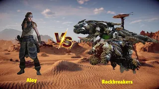 Horizon Zero Dawn Aloy vs 2 Rockbreakers