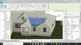 REVIT - Adding a Roof with Reverse Gables and a Joined Shed Roof