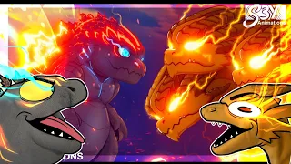 Godzilla & Ghidorah React to Baby Godzilla vs. King Ghidorah – Animation 12