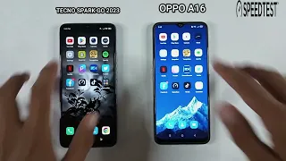 Tecno spark go 2023 Vs Oppo a16 SPEED TEST & COMPARISON 2023