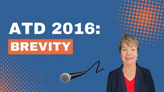 Pam speaking at ATD International Conference 2016 about brevity