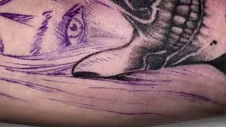 Gangsta Tattoo Chicano style | Time lapse