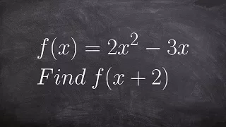 Learn to evaluate a function with a binomial expression