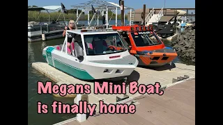 Megan's Mini jet boat is here!!!