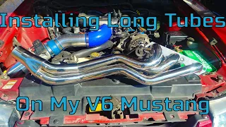 Installing Long Tube Headers on my v6 Mustang 3.8