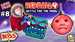 Chase & папа играть Redball 4! Битва за Луну босс бой! Уровни 56 - 60