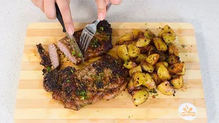 Make the best steak and potatoes in 1 skillet - Amazing garlic butter herb sauce!