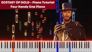 ECSTASY OF GOLD - Ennio Morricone (The Good, The Bad, The Ugly) || Piano Tutorial for Four Hands