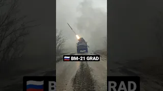 Russian forces fires multiple MLRS BM-21 Grad at Ukrainian positions 🇷🇺🏹🇺🇦