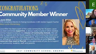 Virtual Community School Awards Celebration 2021