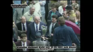 Helmut Kohl - Eierwurf am 10.05.1991