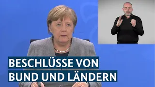 Kanzlerin Merkel nach Bund-Länder-Gesprächen zum Coronavirus (DGS)