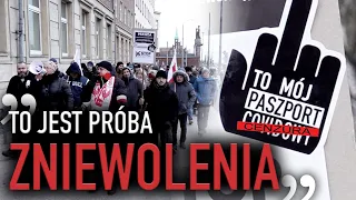 "To jest próba zniewolenia" - protest przeciwników obostrzeń sanitarnych