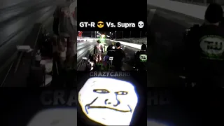 GTR 😈 Vs. Supra 😎 || Drag Race 😱 || Wait For End 💀 || #shorts #gtr #supra