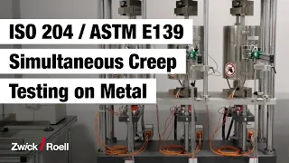 Simultaneous Creep Testing on Three Metal Specimens acc. to DIN EN ISO 204 and ASTM E139