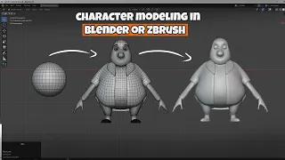 character modeling fast in blender or zbrush / Blender for begginner