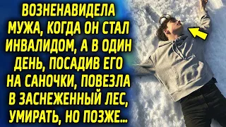 Супруга стала иначе относиться к мужу, когда он стал другим, а однажды посадив его на саночки…