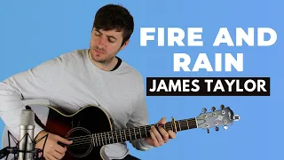 Fire & Rain by James Taylor (Fingerstyle Guitar Lesson) with Tabs