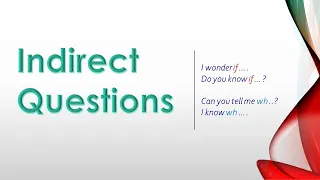 İngilis dili - Indirect Questions