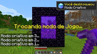 A CADA CONQUISTA GANHAMOS MODO CRIATIVO NO MINECRAFT - geleia desafio