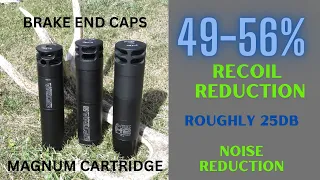 RIFLE SILENCER TESTING - DO MUZZLE BRAKE END CAPS WORK? RECOIL BENCH | SCOPE FOOTAGE | RECOIL TRACE