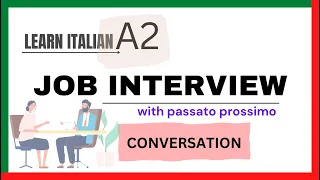 Job Interview Conversation in Italian A2 | Learnself lingua
