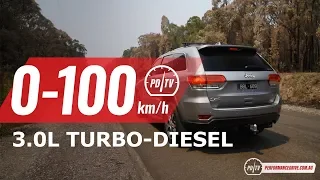 2020 Jeep Grand Cherokee diesel 0-100km/h & engine sound