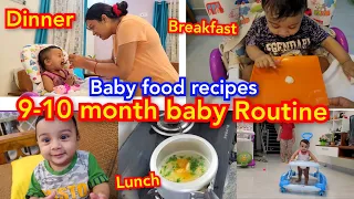 10 months Baby Fullday ROUTINE WITH Breakfast to dinner  Baby food Recipes/Developmental milestone