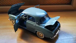 RENAULT DAUPHINE 1958 NOREV 1:18 AZUR BLUE DIECAST COCHE DE LAS VIUDAS ONDINE GORDINI WIDOWCAR